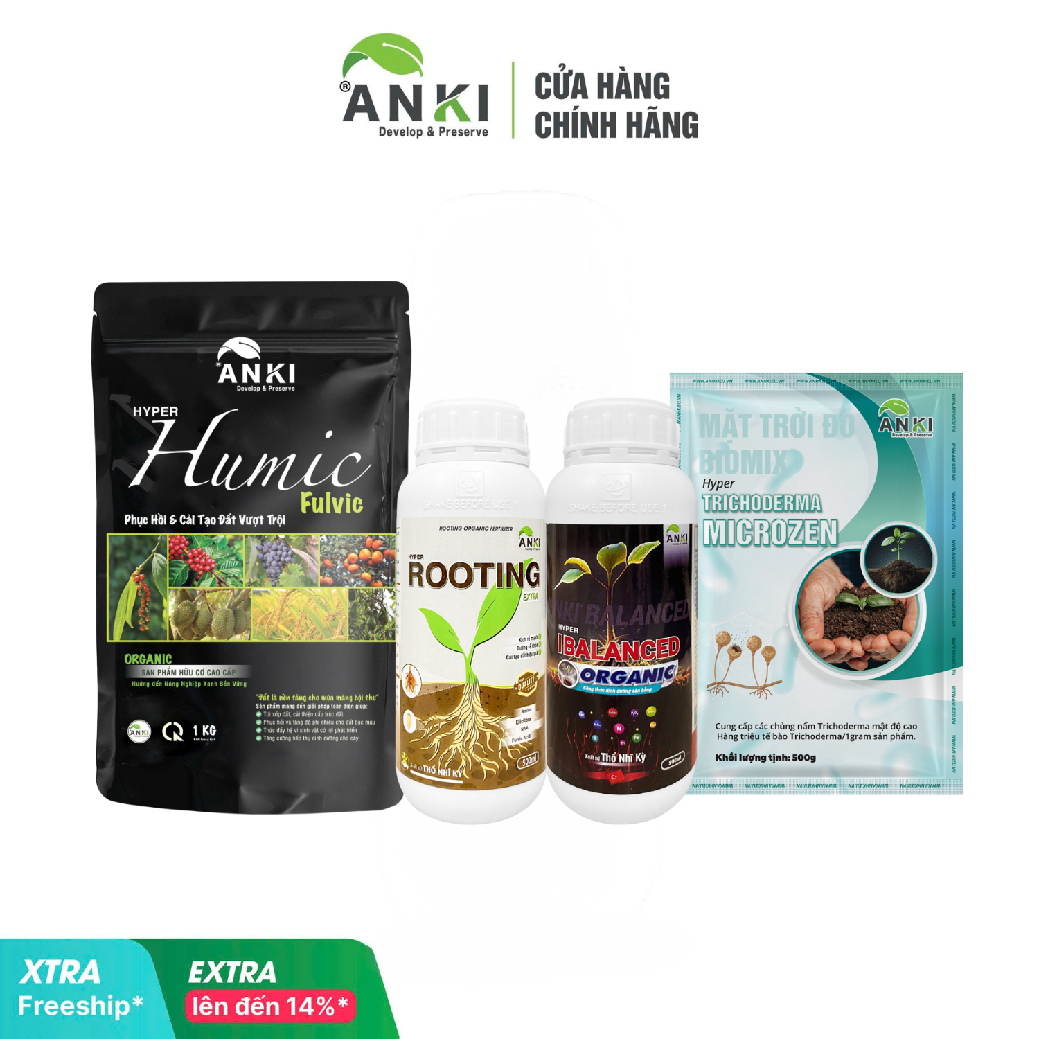 BỘ 4 CẢI TẠO ĐẤT,KÍCH RỄ,PHÒNG BỆNH